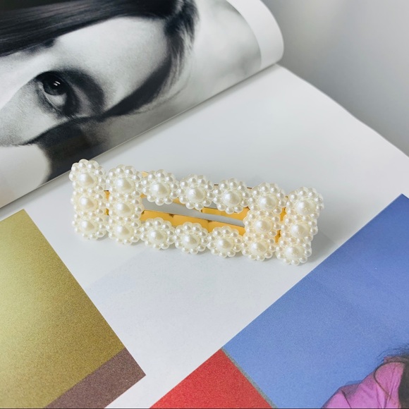 3 Pieces Pearl Hair Clips | Barrettes Headwear - Picture 4 of 6